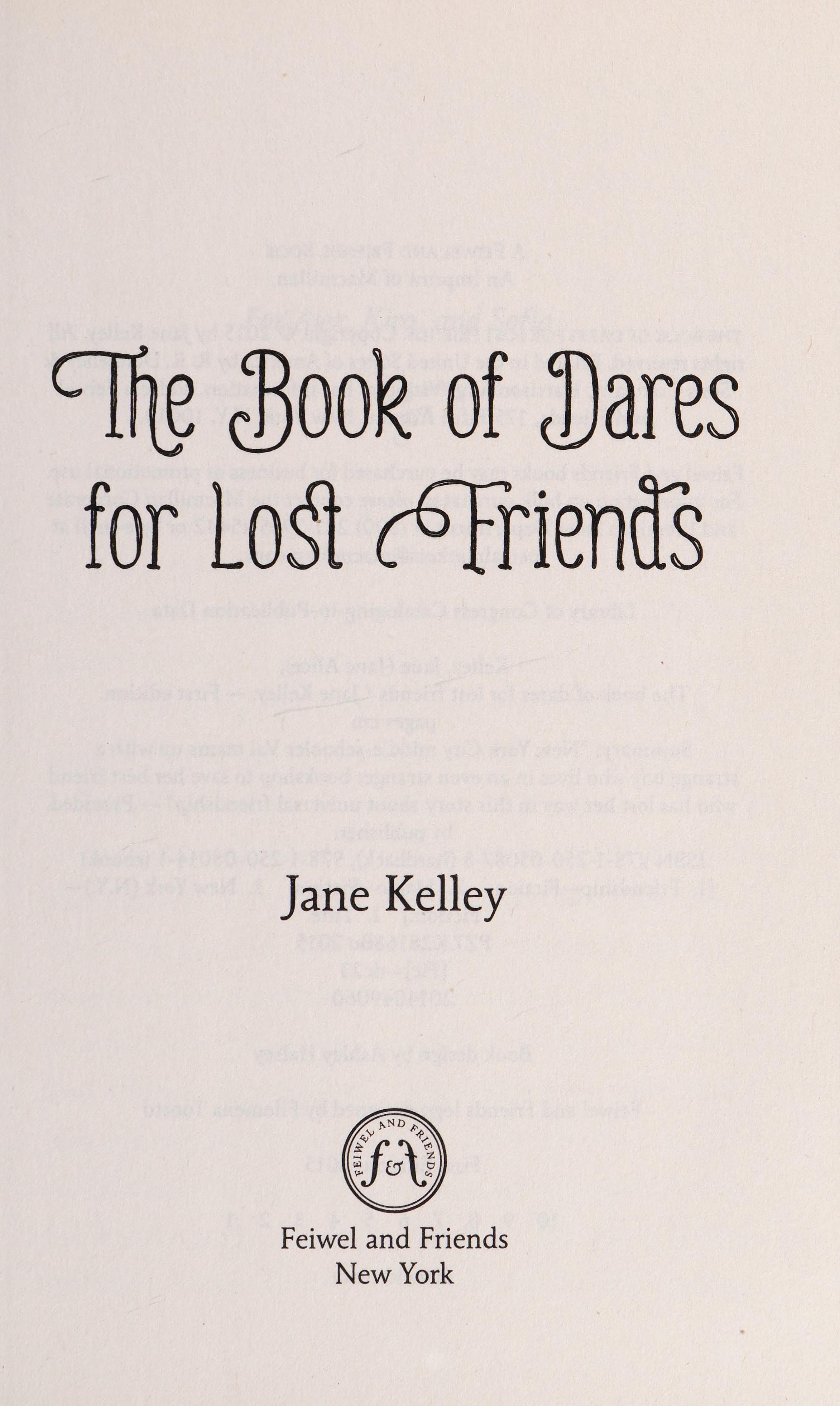 The Book of Dares for Lost Friends