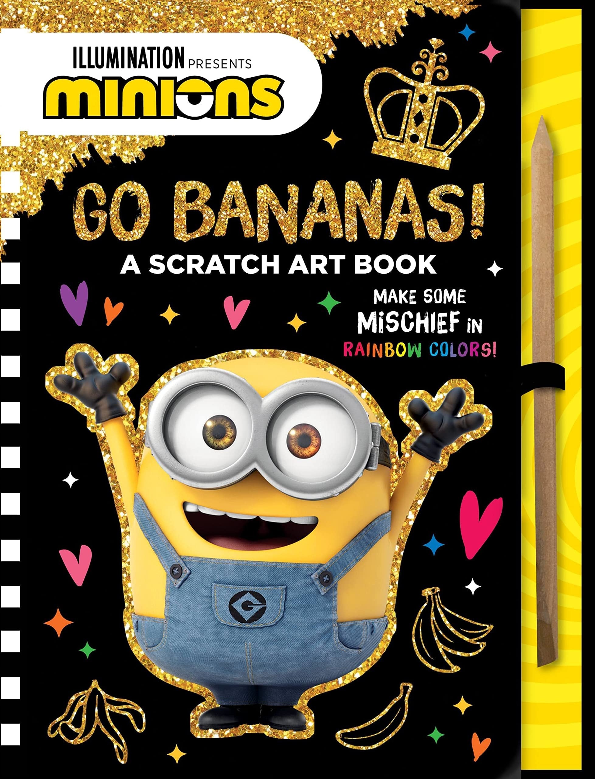 Minions: Go Bananas! A Scratch Art Book