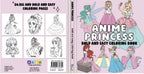 ANIME PRINCESS BOLD AND EASY COLORING BOOK