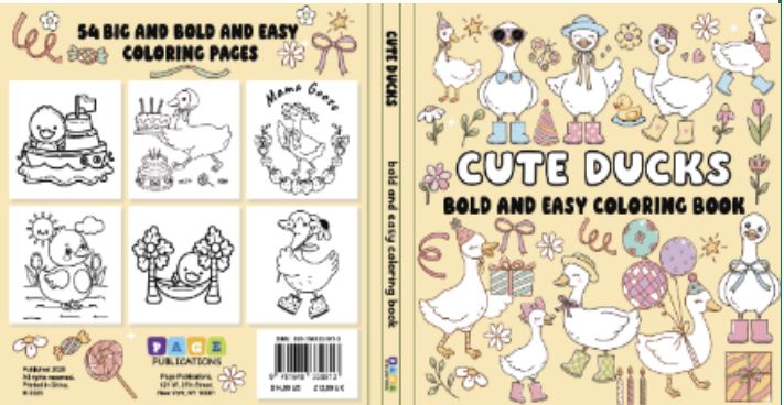 Cute Ducks Bold and Easy Coloring Book: Adorable Ducklings, Big Bold Lines & Simple Relaxing Designs for All Ages