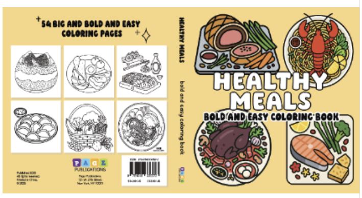 Healthy Meals Bold and Easy Coloring Book