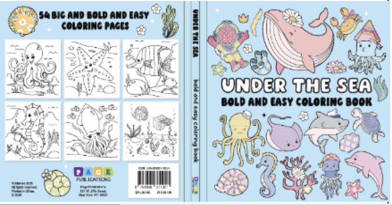Under the Sea Bold and Easy Coloring Book: Simple Ocean Creatures Coloring Book