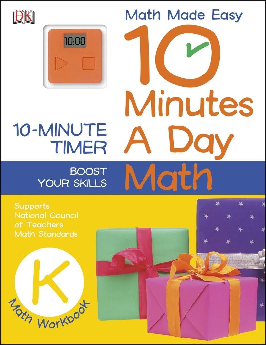 10 Minutes a Day: Math, Kindergarten Supports National Council of Teachers Math Standards