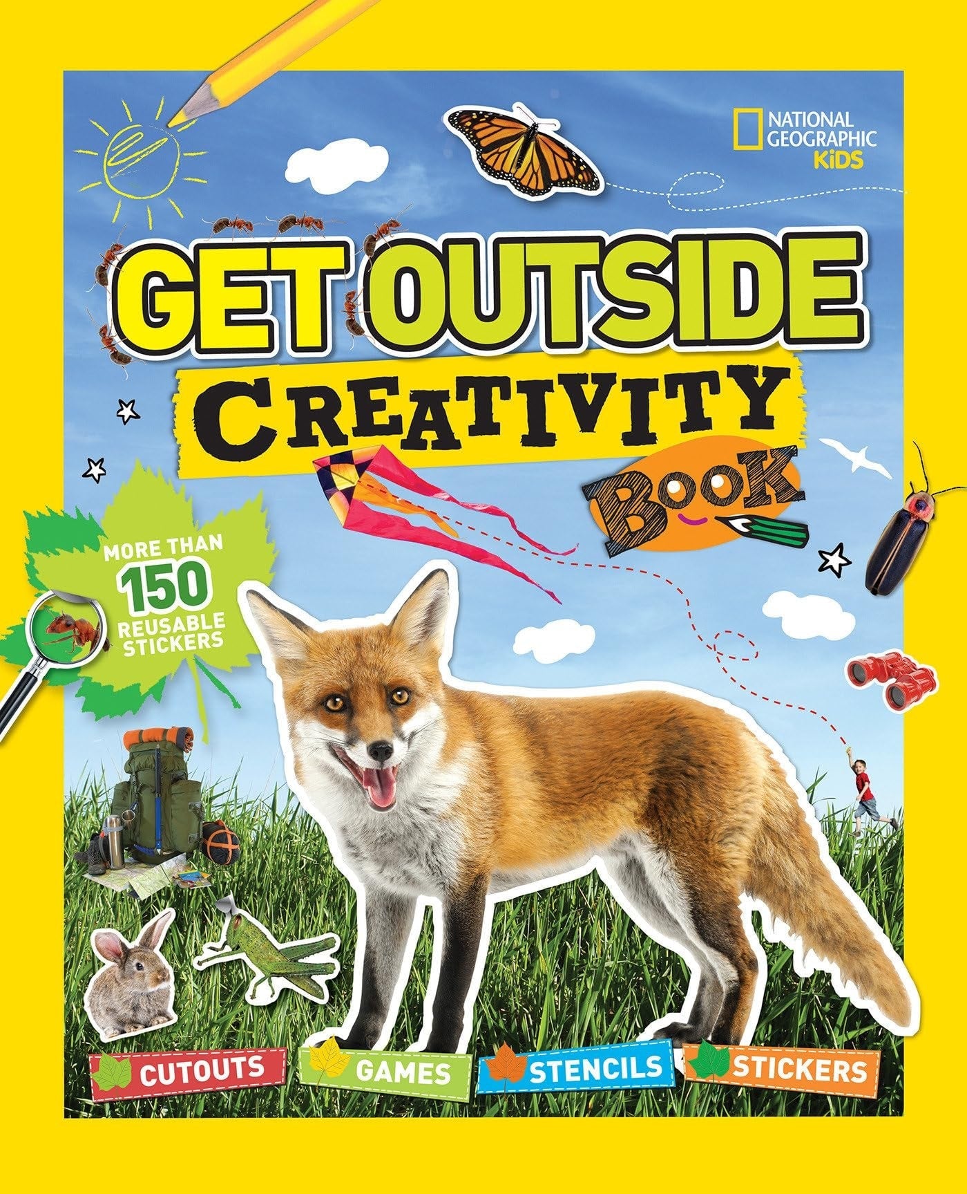 Get Outside Creativity Book Cutouts, Games, Stencils, Stickers