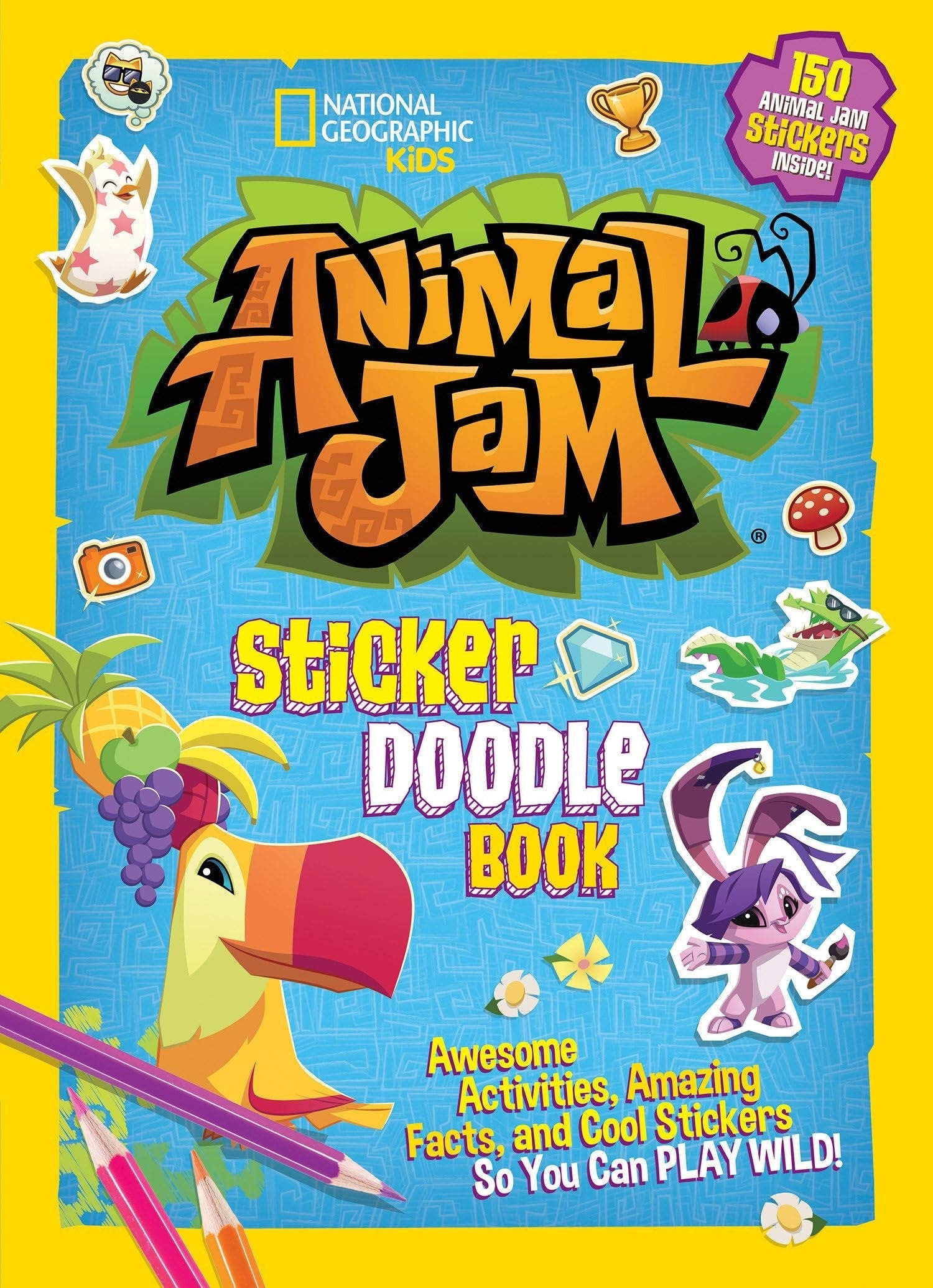 Animal Jam Sticker Doodle Book