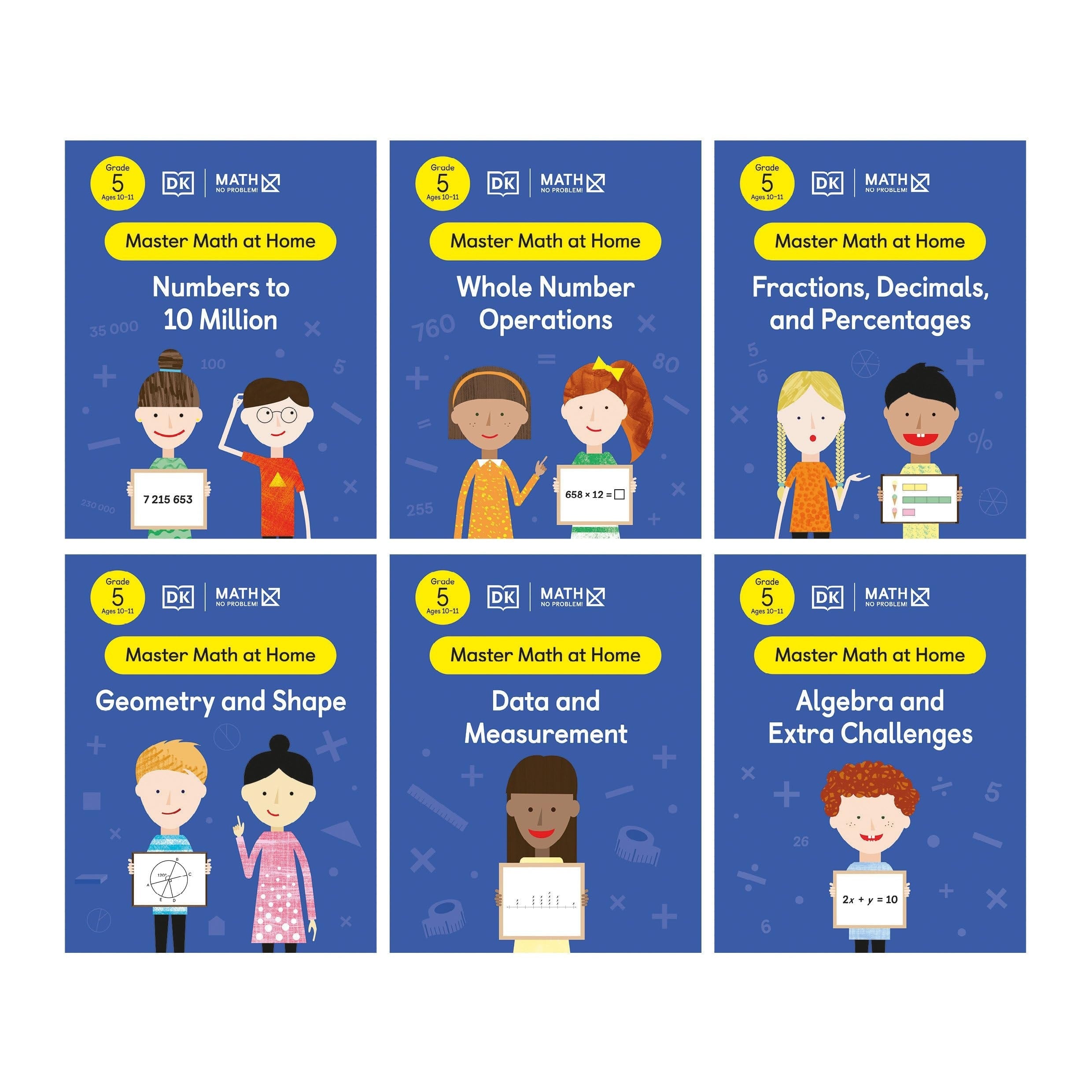 Math - No Problem! Collection of 6 Workbooks, Grade 5 Ages 10-11