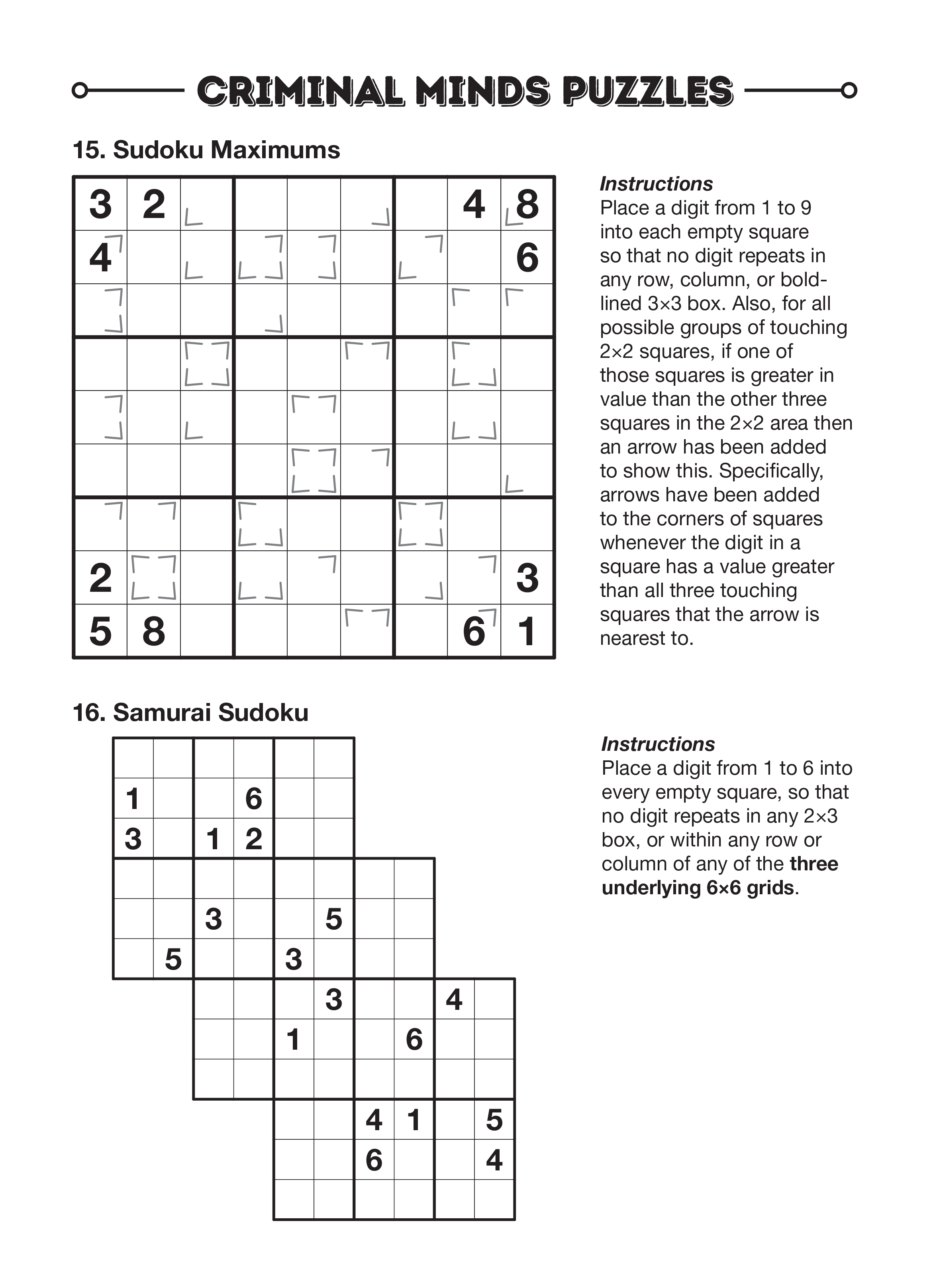 Criminal Minds Puzzle Book