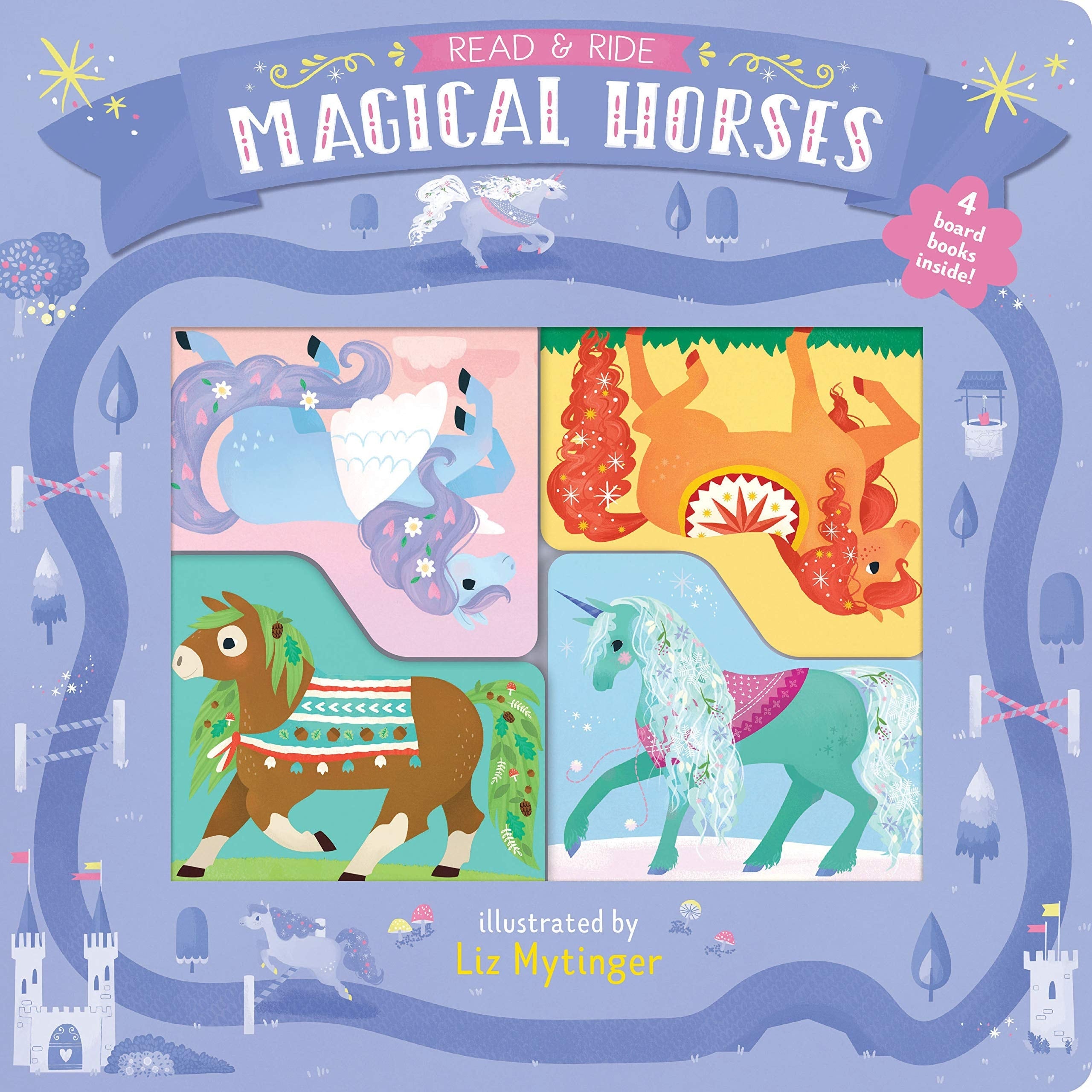 Read & Ride: Magical Horses 4 board books inside! (Toddler Board Books, Unicorn Books, Kids Horse Books)