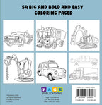 Cars Bold and Easy Coloring Book: Simple Vehicles, Big Bold Lines & Fun Designs for Relaxing Coloring Paperback