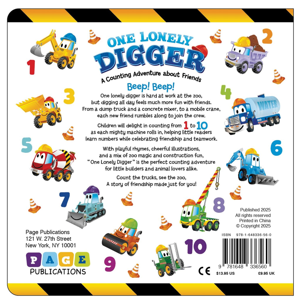 One Lonely Digger: A Counting Adventure About Friends (Padded Board Book) — A Sweet Construction-Themed Numbers Story for Little Ones
