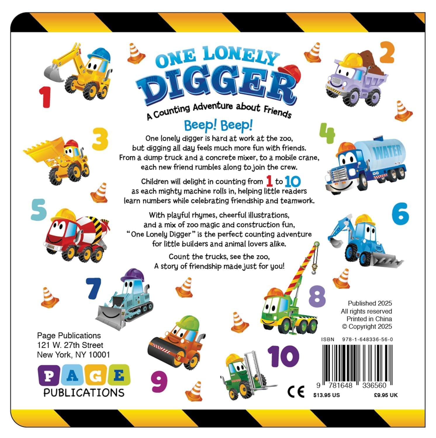 One Lonely Digger: A Counting Adventure About Friends (Padded Board Book) — A Sweet Construction-Themed Numbers Story for Little Ones