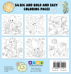 Under the Sea Bold and Easy Coloring Book: Simple Ocean Creatures Coloring Book