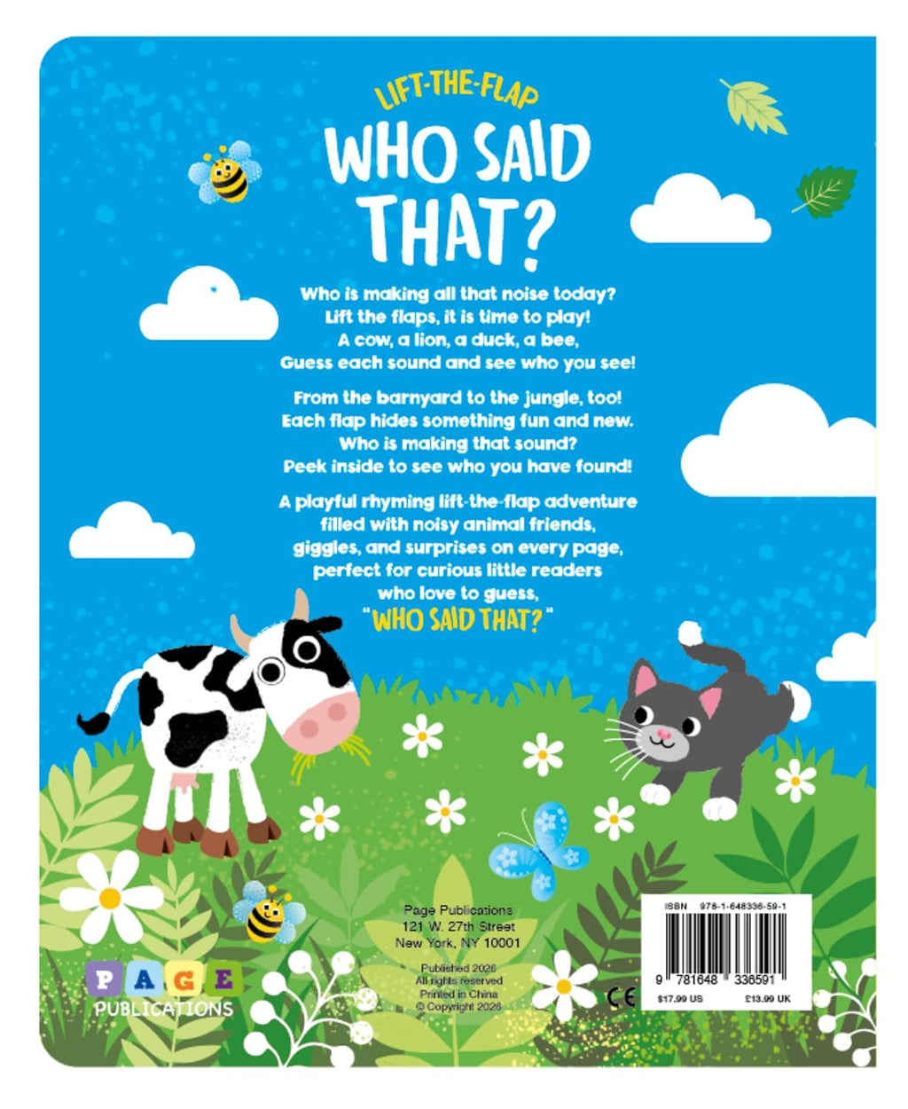 Lift-the-Flap: Who Said That? – An Interactive Animal Board Book for Toddlers Board book