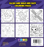 Outer Space Bold and Easy Coloring Book: Simple & Fun Astronaut Designs for Relaxing Coloring Paperback