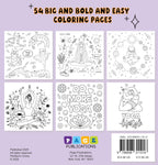 Yoga Peace & Love Bold and Easy Coloring Book: Simple Poses, Big Bold Lines & Calming Mindfulness Designs for Relaxing Coloring