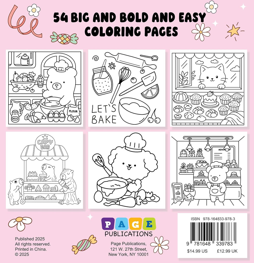 LITTLE BAKERY BOLD AND EASY COLORING BOOK