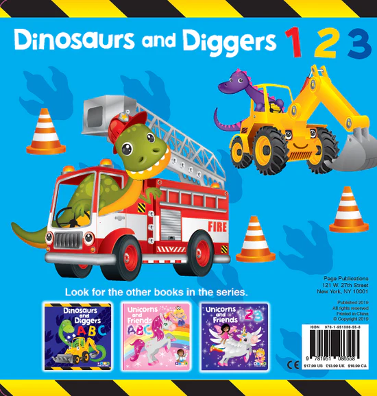 Dinosaurs and Diggers 123 (Picture Book)