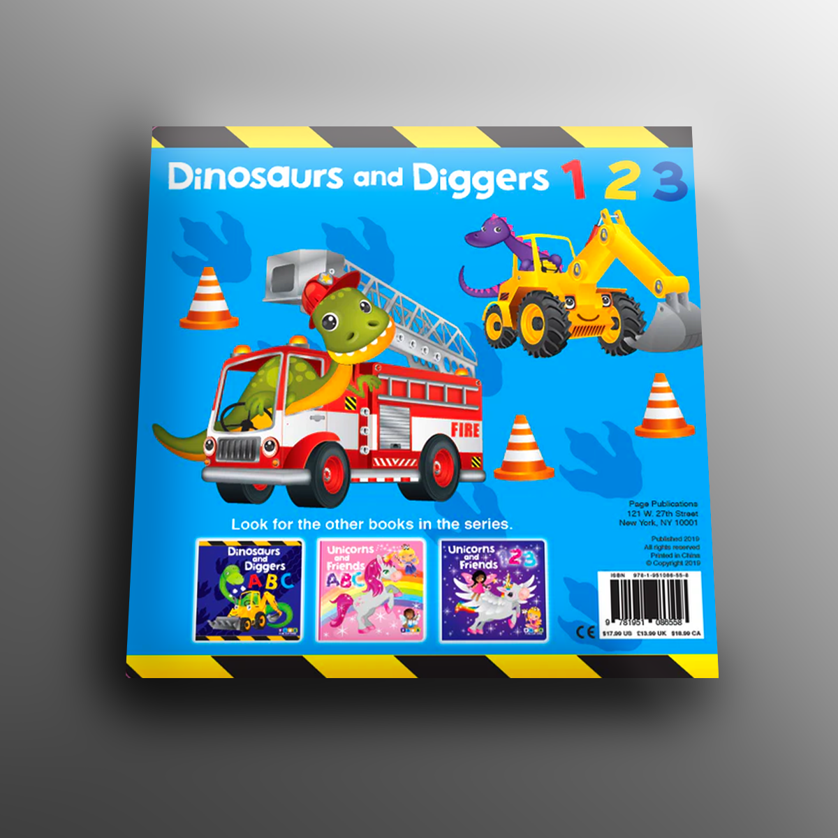 Dinosaurs and Diggers 123 (Picture Book)
