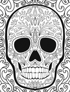 Creative Pages Neon Coloring Kit Sugar Skulls & More!