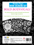 Creative Pages Neon Coloring Kit Bold Botanicals