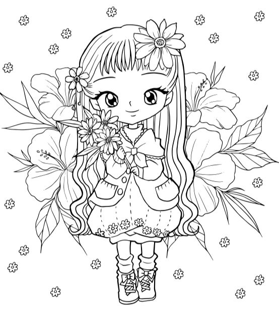 Kawaii Cuties Coloring Book