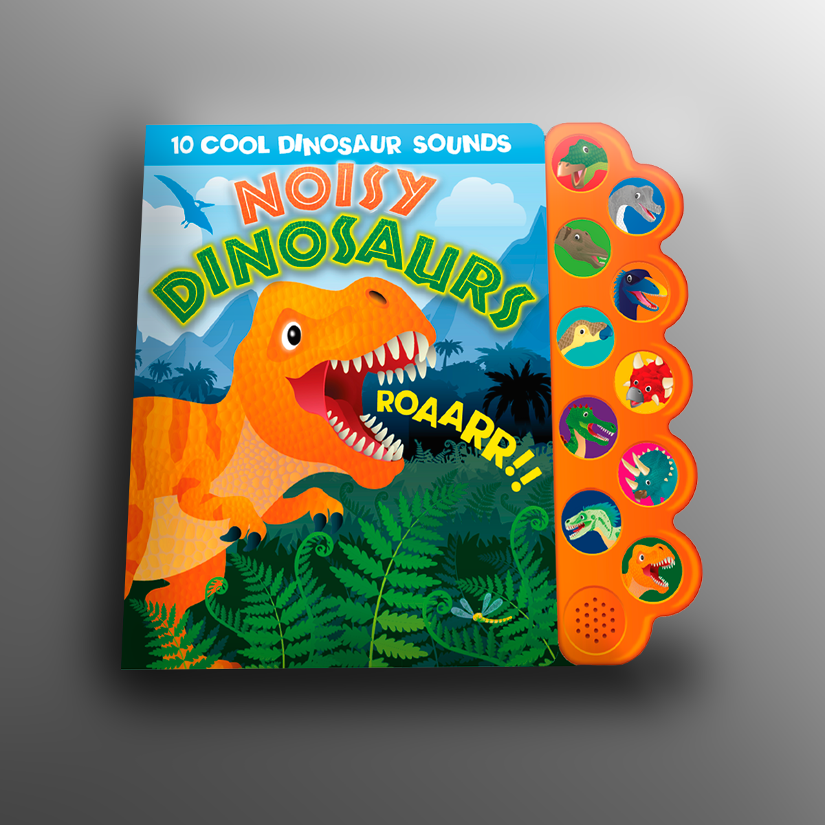 Noisy Dinosaurs Sound Book with 10 Cool Dinosaur Sounds for Kids Interactive Pressable Buttons Vibrant Illustrations Fun Facts Educational Entertaining - Adventure