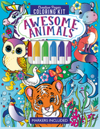 AWESOME ANIMALS CREATIVE PAGES COLORING KIT