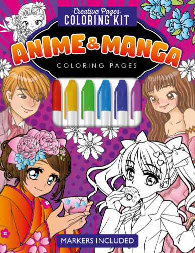 Anime & Manga Creative Pages Coloring Kit