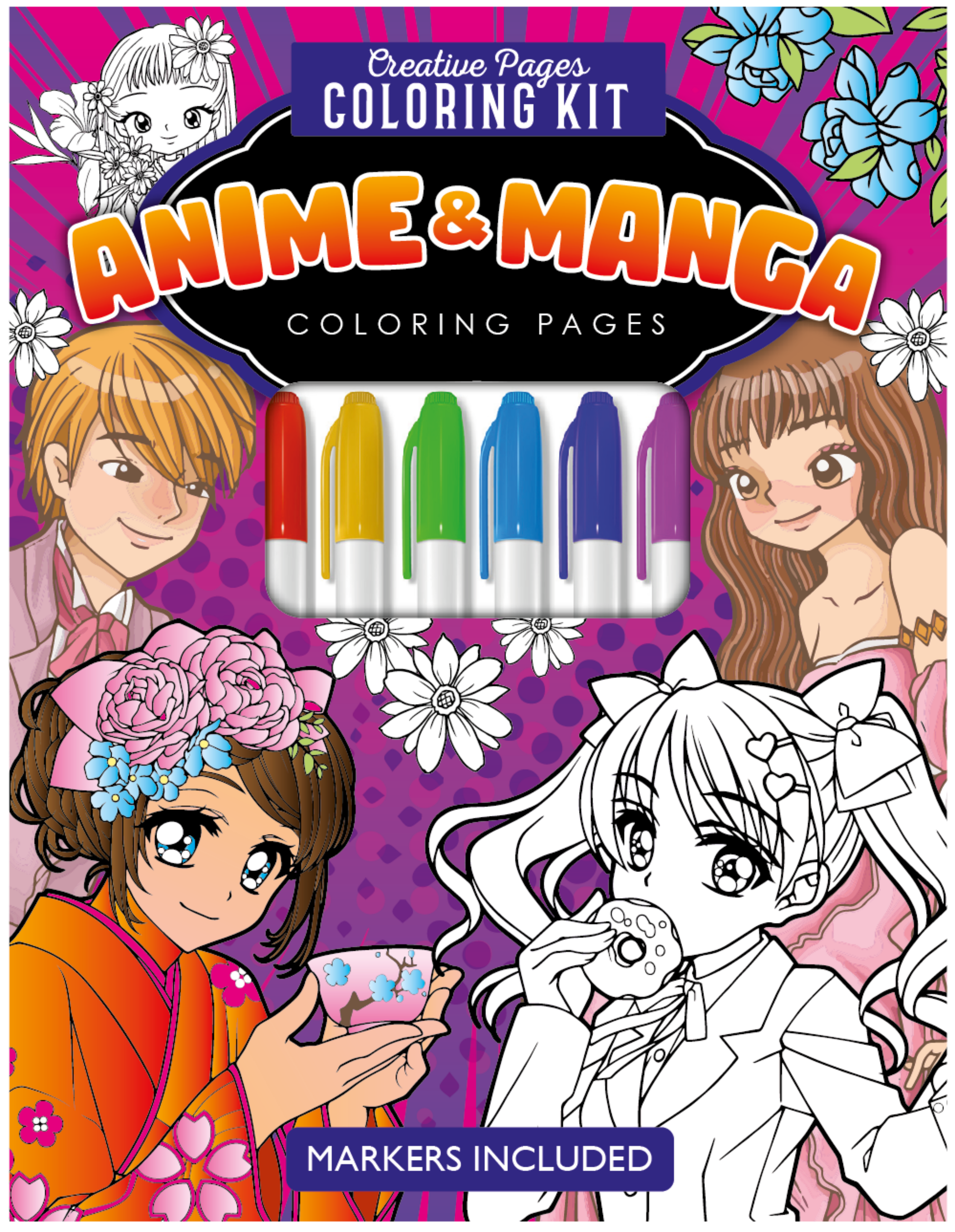 Anime & Manga Creative Pages Coloring Kit