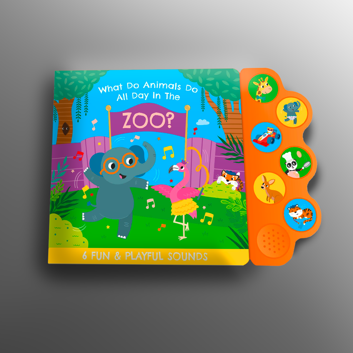 What Do Animals Do All Day in the Zoo Sound Book, Little Hands Interactive Book with Button Presses, Animal Activities for Curiosity and Playful Learning, Animal Sounds Book