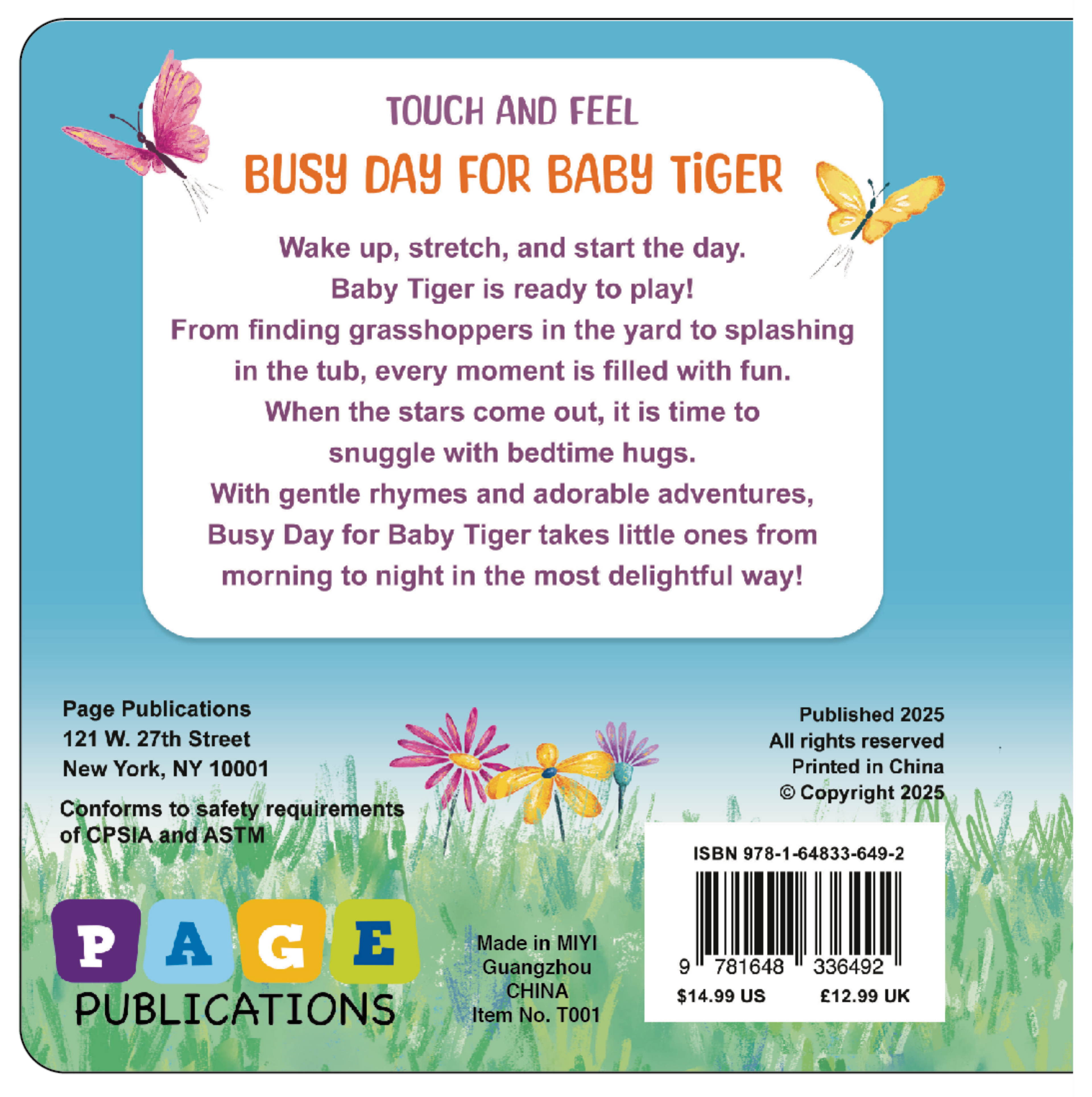 TOUCH AND FEEL BUSY DAY FOR BABY TIGER