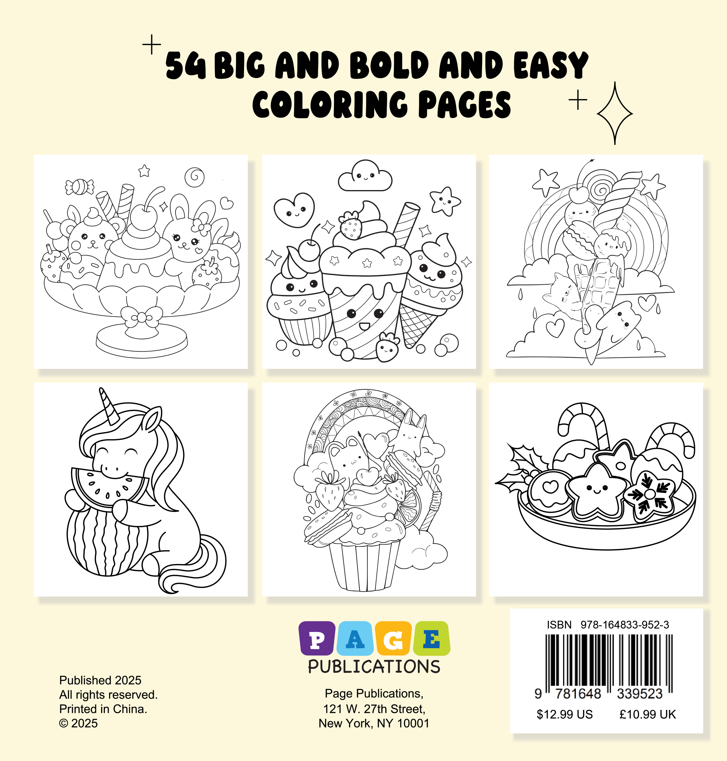 Cozy Foodies Bold and Easy Coloring Book