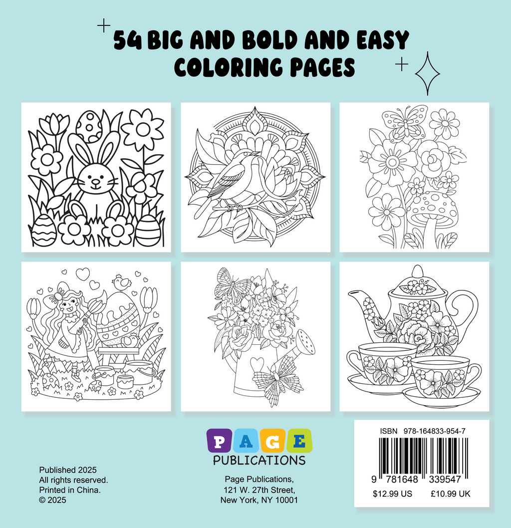 Cozy Spring Bold and Easy Coloring Book
