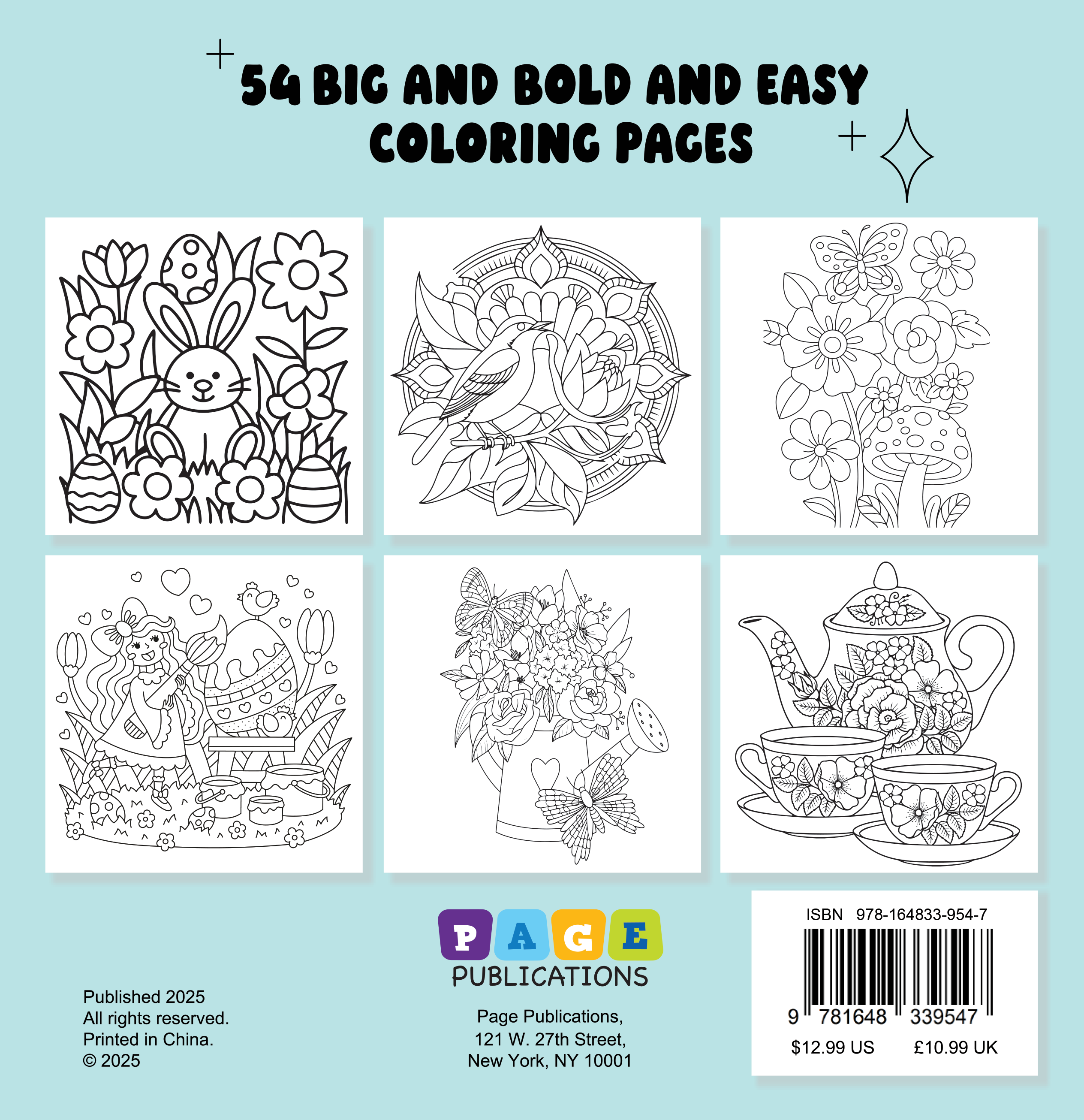 Cozy Spring Bold and Easy Coloring Book