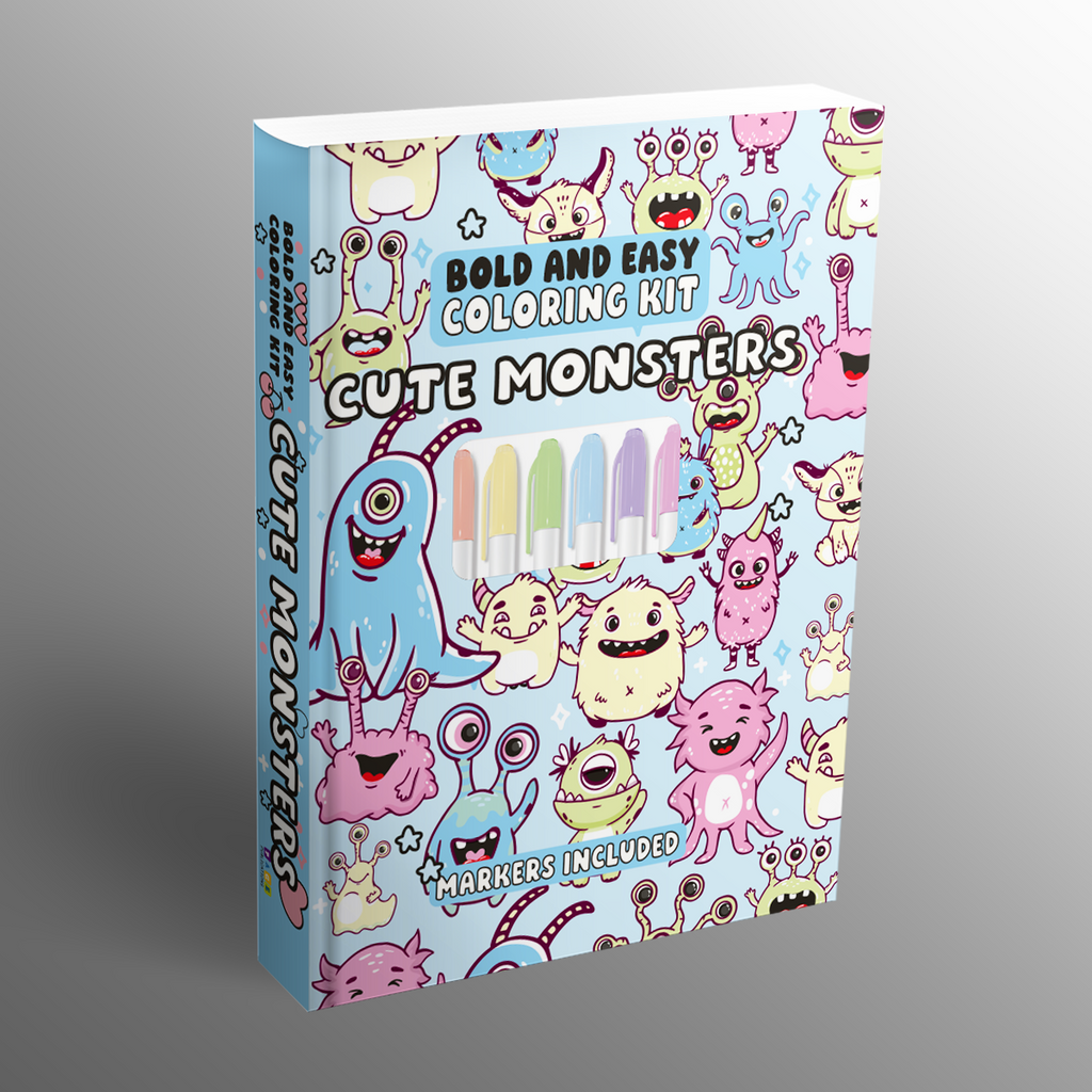 Cute Monsters Bold and Easy Coloring Kit