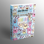 Cute Monsters Bold and Easy Coloring Kit