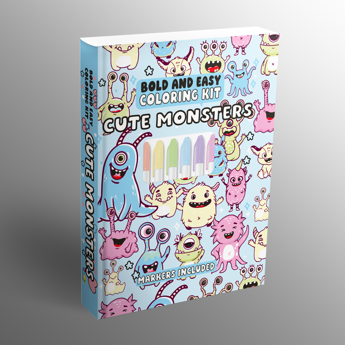 Cute Monsters Bold and Easy Coloring Kit