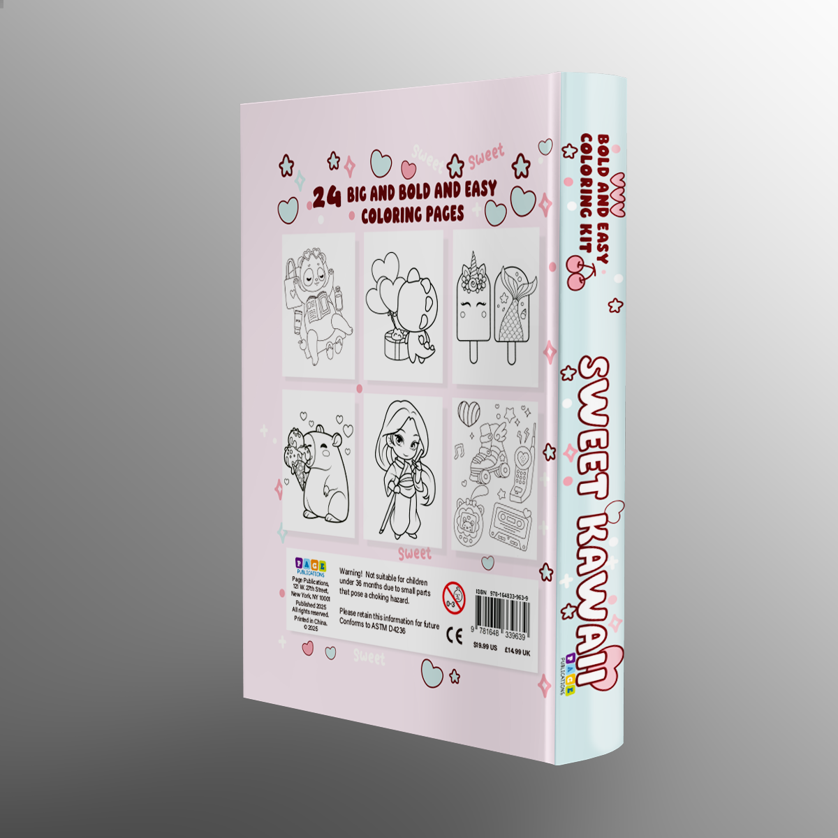 Sweet Kawaii Bold and Easy Coloring Kit
