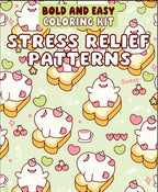 Stress Relief Patterns Bold and Easy Coloring Kit