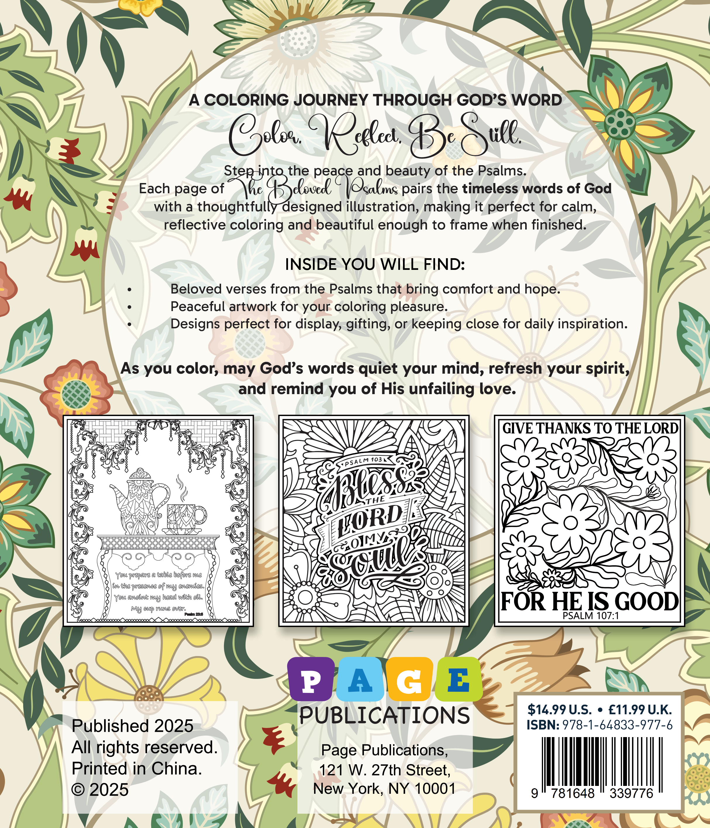 Beloved Psalms Coloring Book