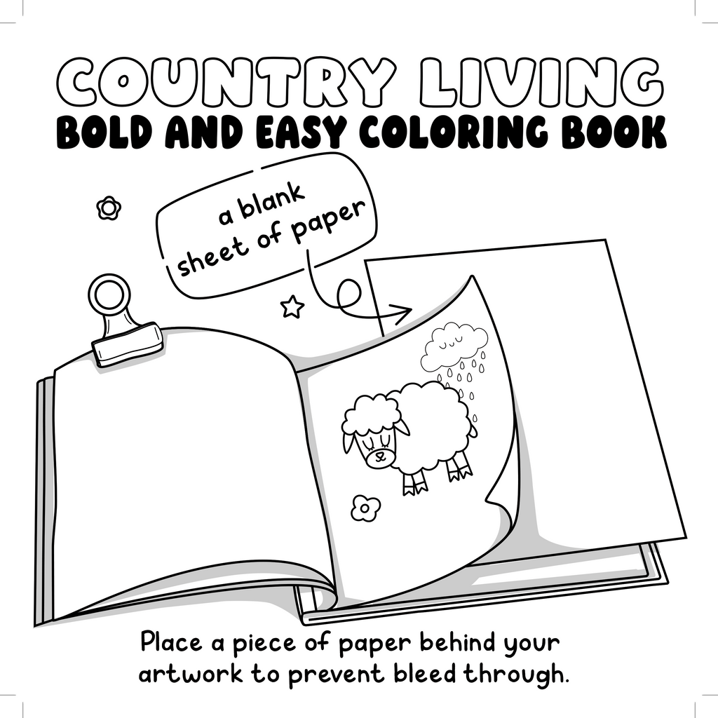 Country Life Bold & Easy Coloring Book