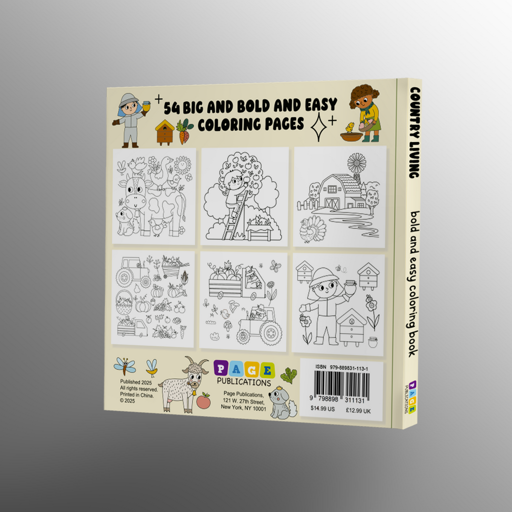 Country Life Bold & Easy Coloring Book