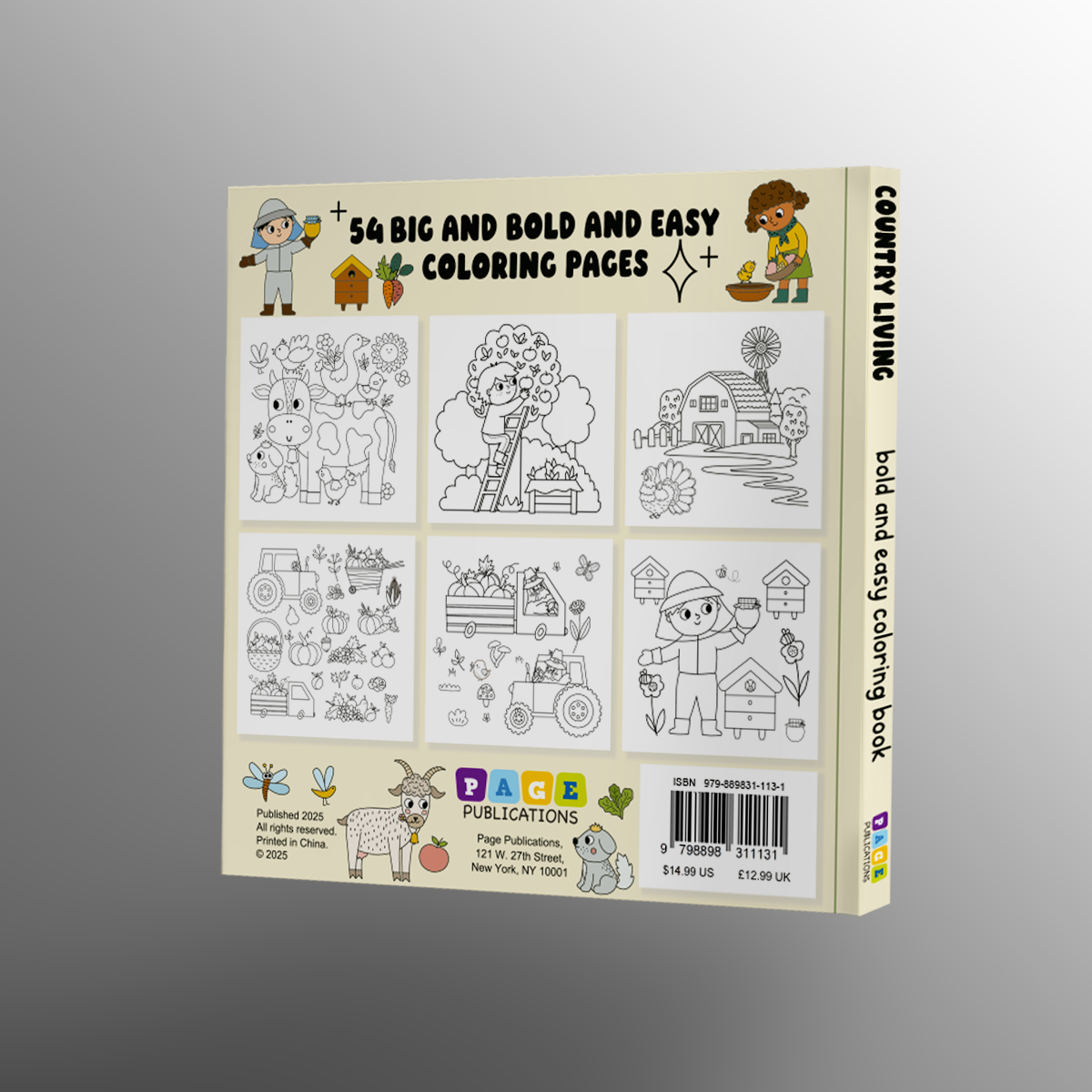 Country Life Bold & Easy Coloring Book