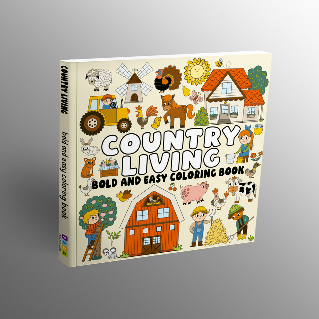 Country Life Bold & Easy Coloring Book