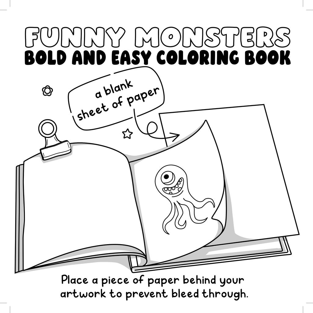 Funny Monsters Bold and Easy Coloring Book