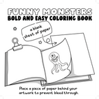 Funny Monsters Bold and Easy Coloring Book