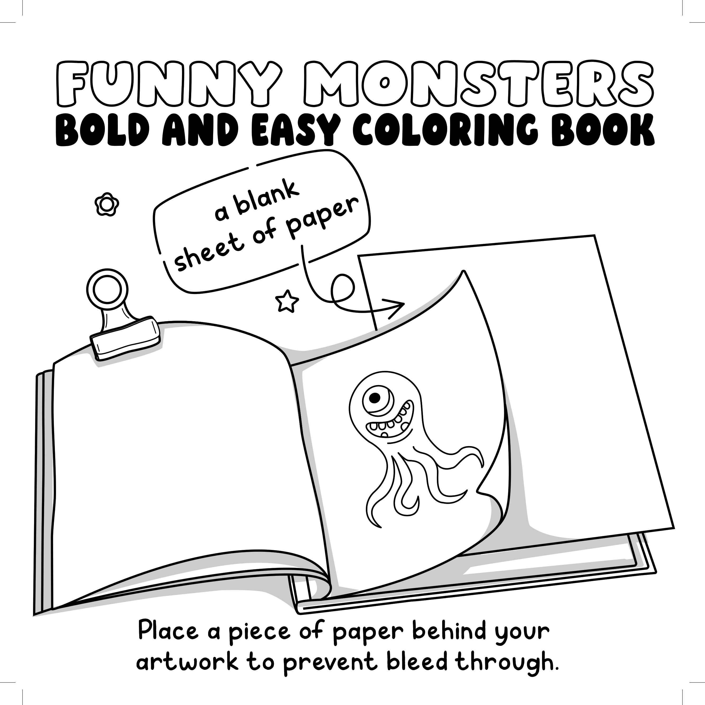 Funny Monsters Bold and Easy Coloring Book