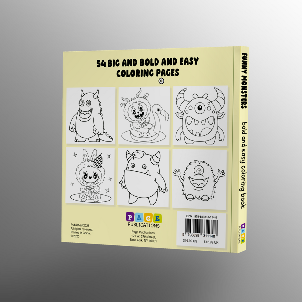 Funny Monsters Bold and Easy Coloring Book