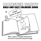 Monster Party Bold and Easy Coloring Book