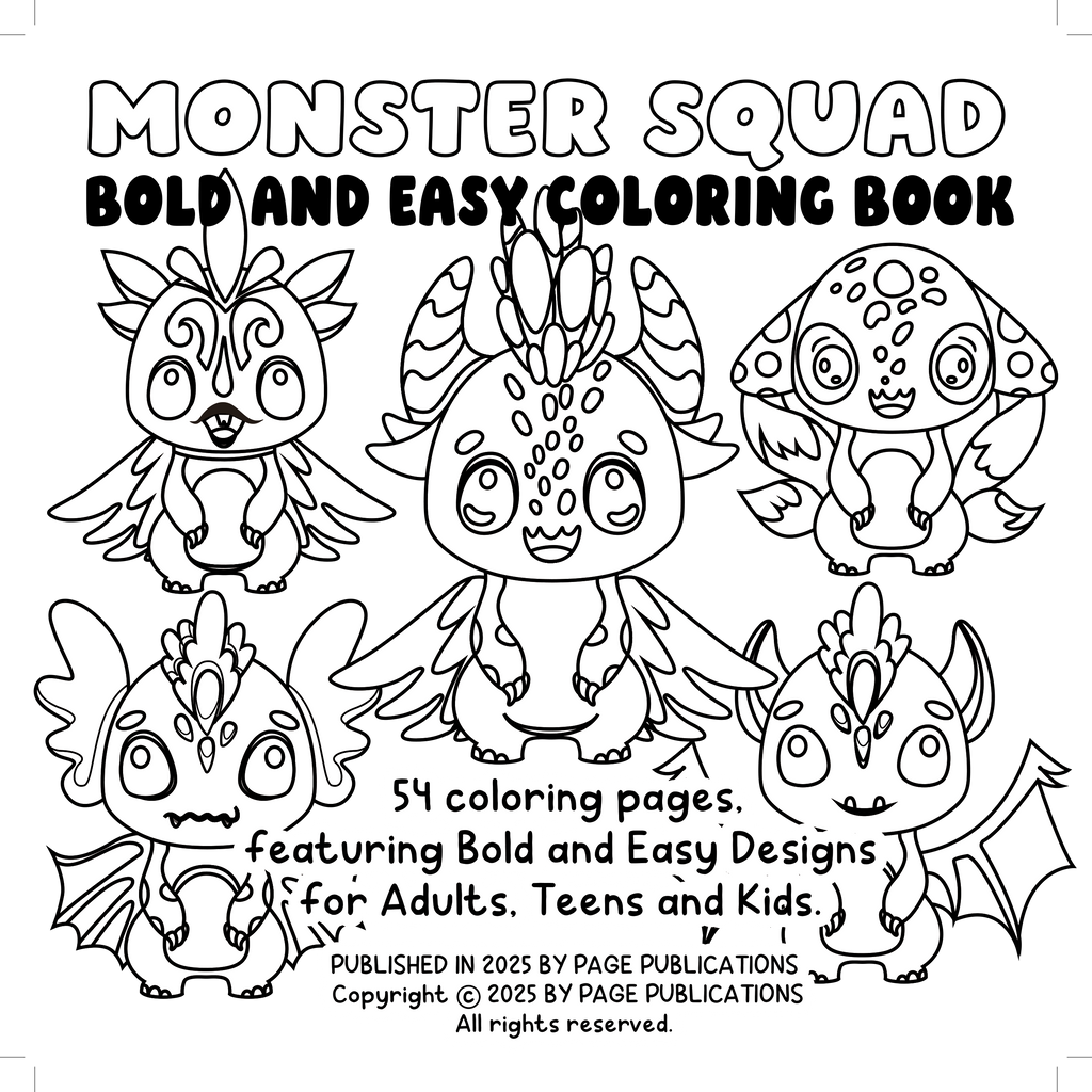 Monster Squad Bold and Easy Coloring Book
